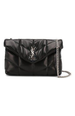 Женская черная сумка puffer mini SAINT LAURENT — купить за 109500 руб. в интернет-магазине ЦУМ, арт. 620333/1EL00