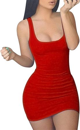 Amazon.com: GOBLES Women's Casual Summer Sleeveless Mini Sexy Bodycon Tank Club Dress : Clothing, Shoes & Jewelry