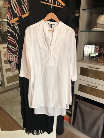 White Shirt Dress - Assymetrical