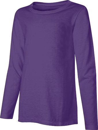 Amazon.com: Hanes Girls' Big ComfortSoft Long Sleeve Tee, Purple Crush, XL: Clothing, Shoes & Jewelry