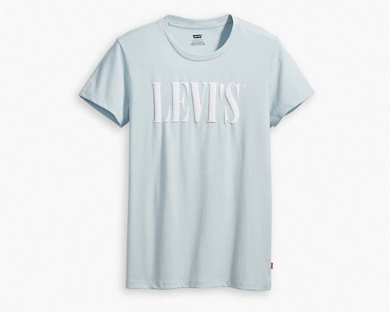 Levi's® Serif Logo Logo Graphic Tee Shirt - Blue | Levi's® US