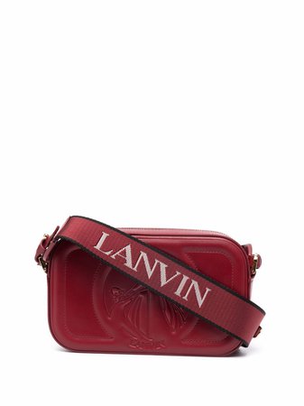 LANVIN logo-debossed Leather Camera Bag - Farfetch