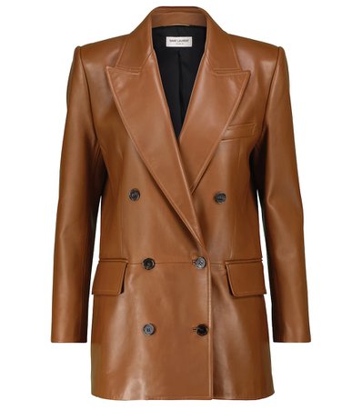 Saint Laurent - Leather blazer | Mytheresa