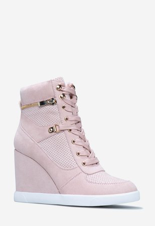 Light Pink Sneakers Wedges