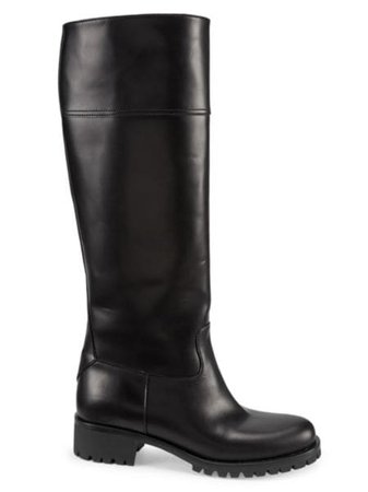 The Row - Motorbike Tall Leather Boots - saks.com