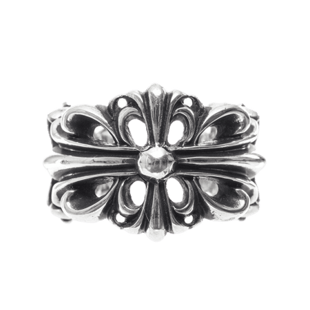 Chrome Hearts rings double floral cross ring