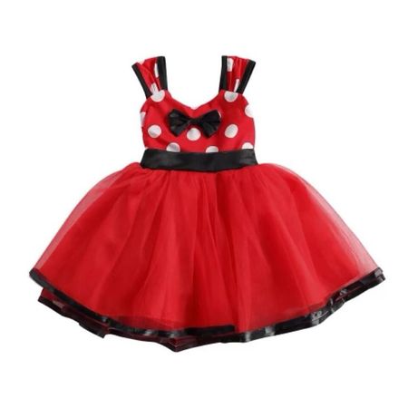 red black polka dot dress