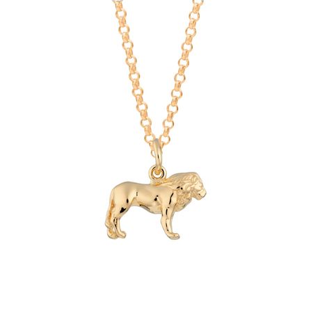 Gold Plated Lion Necklace | Lily Charmed | Wolf & Badger