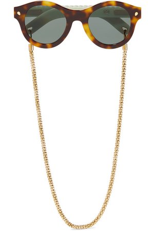 Lucy Folk | Grande & Sweet round-frame tortoiseshell acetate sunglasses | NET-A-PORTER.COM
