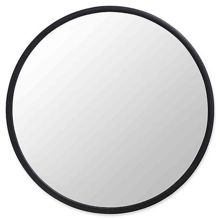 Umbra® Hub 24-Inch Round Wall Mirror in Black | Bed Bath and Beyond Canada