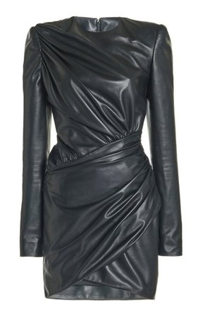 Gathered Leather Mini Dress By Alexandre Vauthier | Moda Operandi