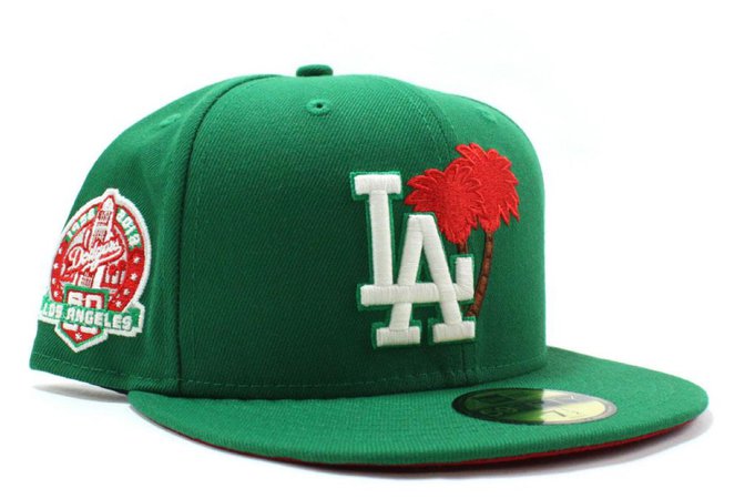 LA Green and red hat