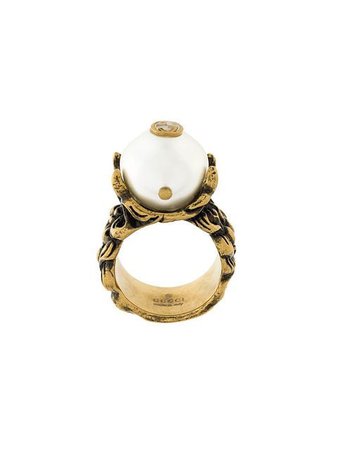 Gucci pearl effect ring