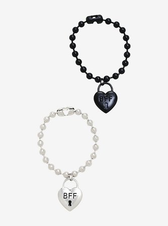 Padlock & Ball Chain Best Friend Bracelet Set