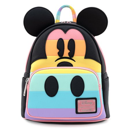Mickey Mouse Pastel Stripe Mini Backpack by Loungefly | shopDisney
