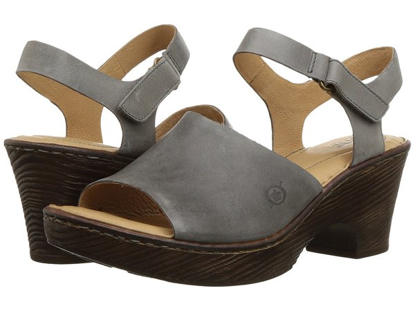 Born - Canna (Grey Full Grain Leather) Women's  Shoes