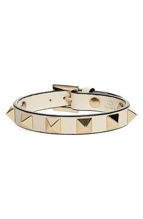 Valentino Rockstud Small Leather Bracelet | Nordstrom