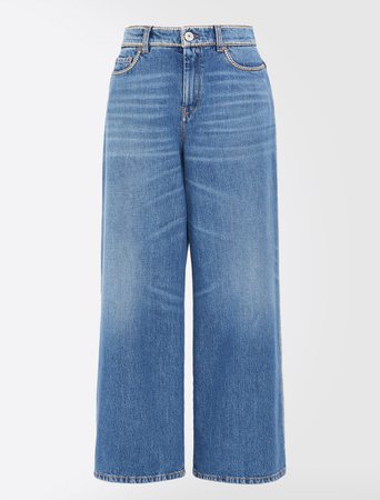 Wide-leg denim jeans, midnightblue - Weekend Max Mara