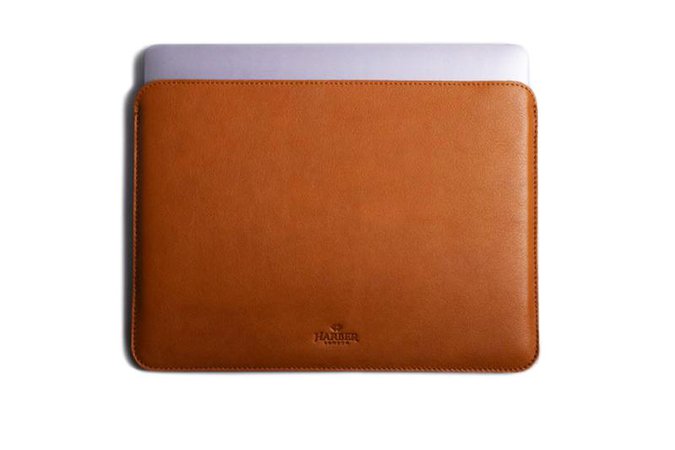 Slim Leather MacBook Sleeve Case | Harber London