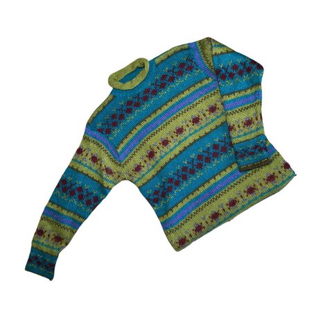 COOLEST vintage 70s sweater !! Mohair style... - Depop