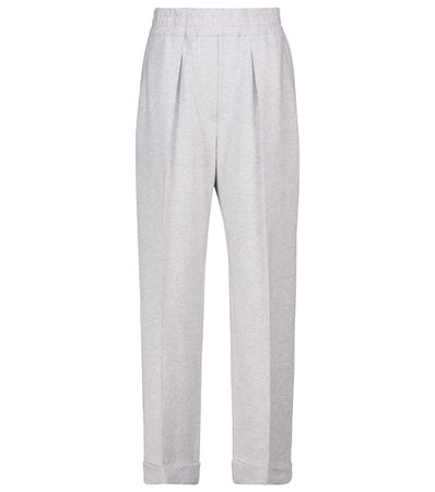 Brunello Cucinelli - High-rise stretch-cotton pants | Mytheresa
