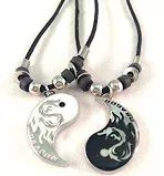 yin yang dragon friendship necklace - Google Search