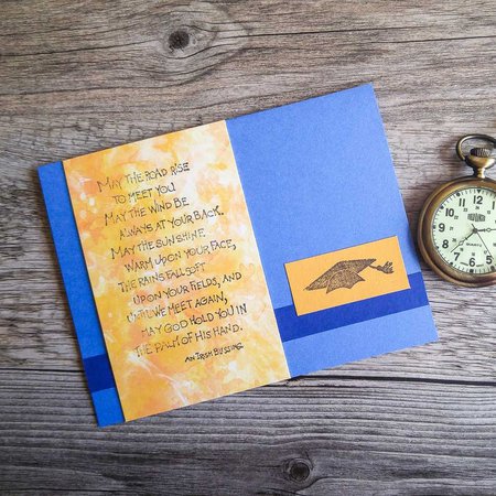 Graduation Card with Irish Blessing May the Road | Etsy