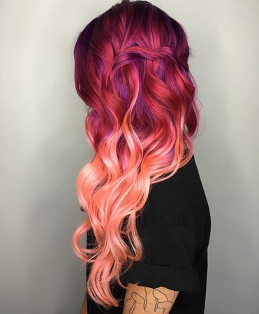 Rose-red ombre