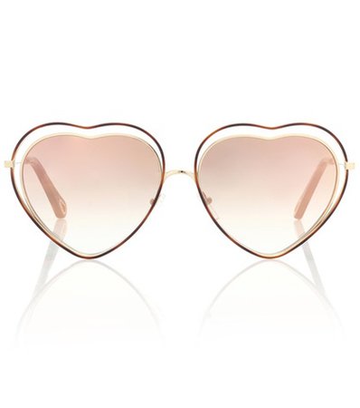 Poppy heart-shaped sunglasses