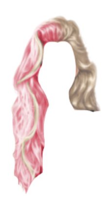 Half & Half Pink Blonde Hair PNG