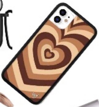 wildflower iphone 11 case- brown hearts