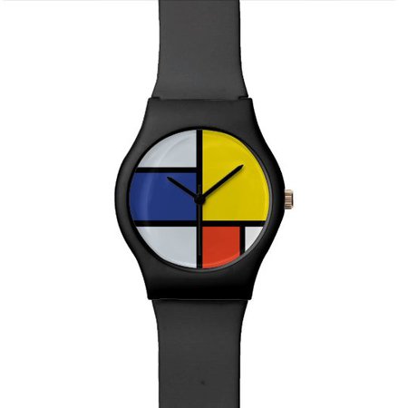 Piet Mondrian Composition A - Abstract Modern Art Watch | Zazzle.co.uk
