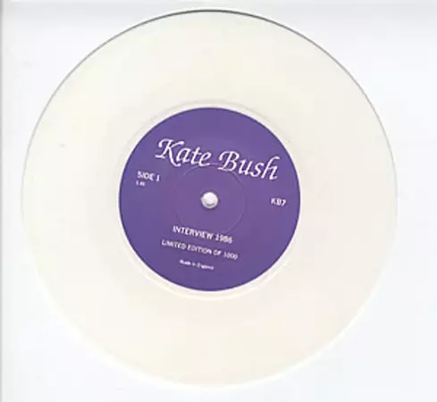 Kate Bush Interview 1986 - White vinyl UK 7" vinyl — RareVinyl.com