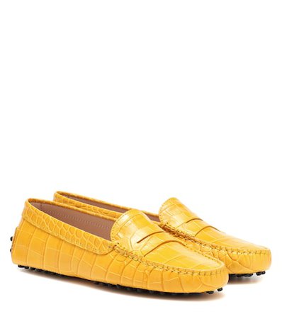 Gommino embossed leather loafers