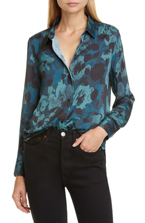 Equipment Leema Floral Silk Shirt | Nordstrom