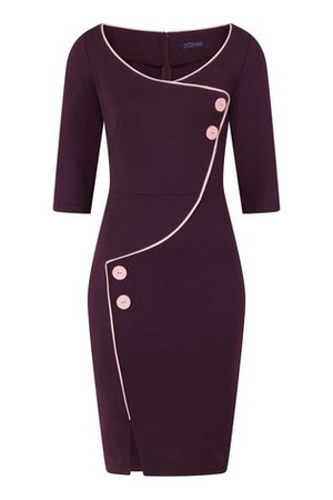 Buy HotSquash Purple Chelsea Dress With Buttons from the Next UK online shop