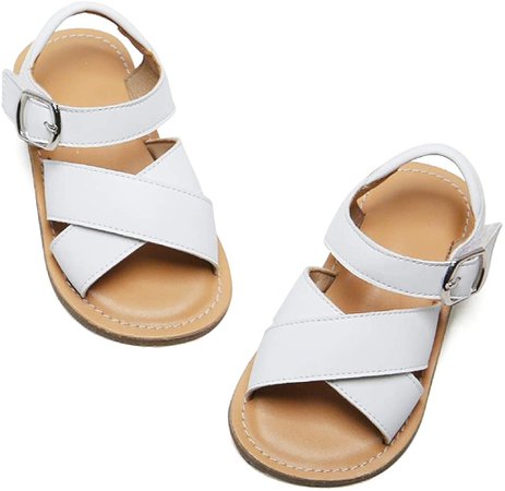 Amazon.com | Otter MOMO Girls’ Open Toe Strap Flat Sandals Summer Casual Sandals (Toddler/Little Kid) | Sandals