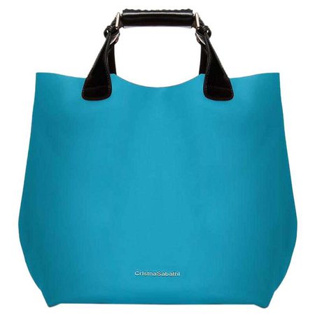 Tote - Caribbean Blue Leather Handbag