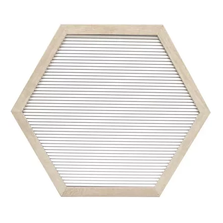 15.5"x13.7" Hexagon Letter Board Decorative Wall Art White - Room Essentials™ : Target