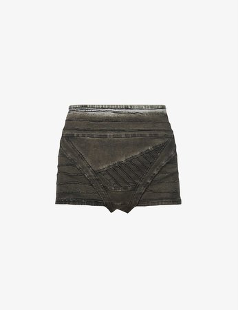 DEMOBAZA - Faded high-rise stretch-cotton shorts | Selfridges.com