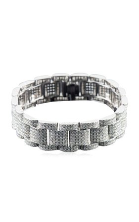 Link 18k White Gold Diamond Bracelet By Lauren X Khoo | Moda Operandi