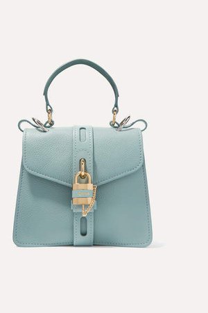 Aby Small Textured-leather Tote - Blue