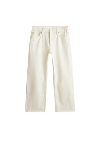 MANGO Relaxed frayed jeans