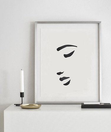 Croquis 1 I Minimalist Woman's face sketch drawing Printable wall art – THE PRINTABLE CØNCEPT
