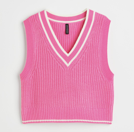 Pink sweater vest
