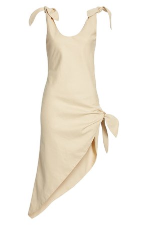 Cult Gaia Dehlila Asymmetrical Cotton & Linen Dress | Nordstrom