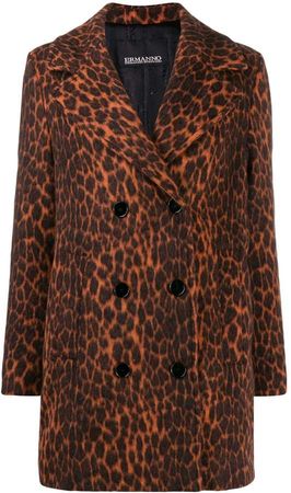 Ermanno Ermanno leopard print coat