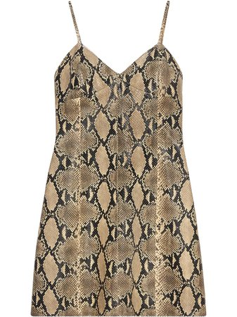 Gucci Python Print Leather Dress - Farfetch