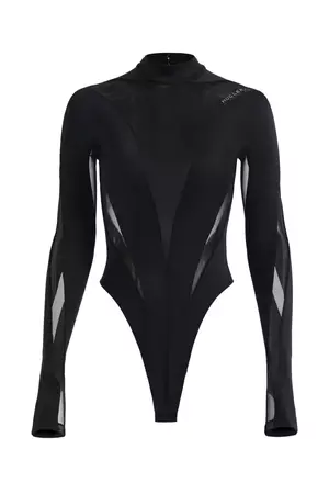 Mesh-paneled Bodysuit - Black - Ladies | H&M US