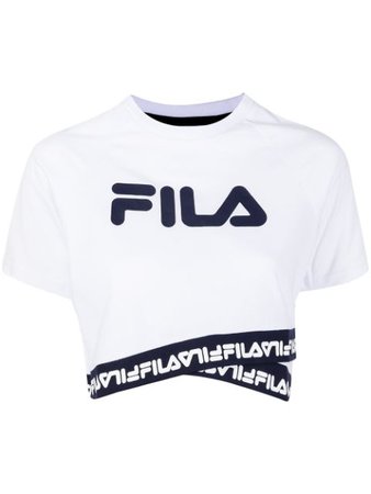 Shop Fila Bronti cropped T-shirt with Express Delivery - FARFETCH